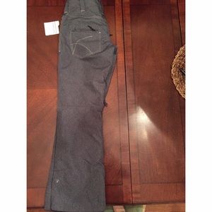 Snow boarding pants. Adorable jean look alike.